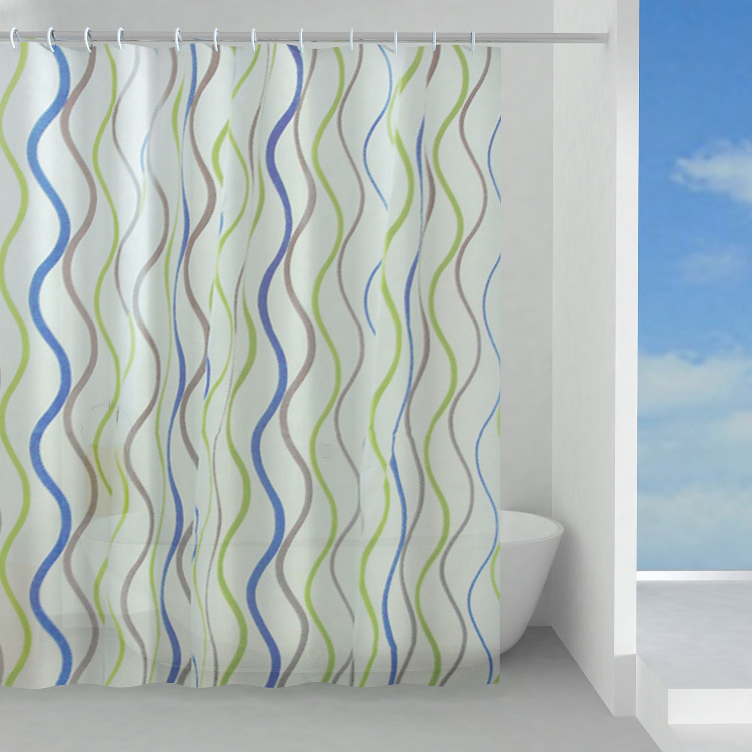 Tenda doccia in Peva 120x200 cm modello Liane di Gedy - Multicolore by CeramicStore | Lo specialista del tuo bagno
