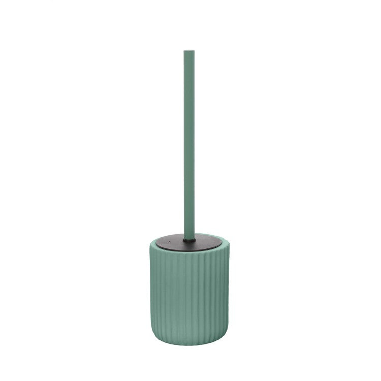 Portascopino in ceramica soft touch BathCore serie Prisma - Verde