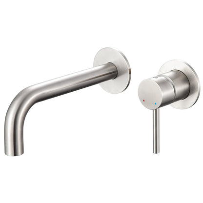 Composizione di miscelatori per lavabo incasso, bidet e vasca serie TriaSix in acciaio 316 spazzolato by CeramicStore | Lo specialista del tuo bagno