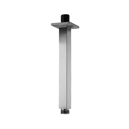 Braccio doccia quadro a soffitto 20cm serie TriaSix in acciaio 316 spazzolato by CeramicStore | Lo specialista del tuo bagno