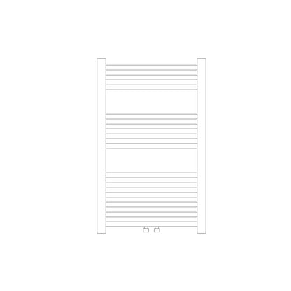 Termoarredo idraulico modello Bolzano 803x600 dritto con attacchi centrali 50 mm - Bianco by CeramicStore | Lo specialista del tuo bagno