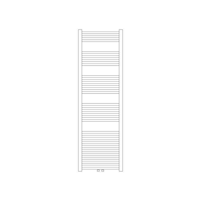 Termoarredo idraulico modello Bolzano 1600x750 dritto con attacchi centrali 50 mm - Bianco by CeramicStore | Lo specialista del tuo bagno