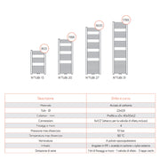 Termoarredo idraulico modello Bolzano 803x500 dritto con attacchi centrali 50 mm - Bianco by CeramicStore | Lo specialista del tuo bagno