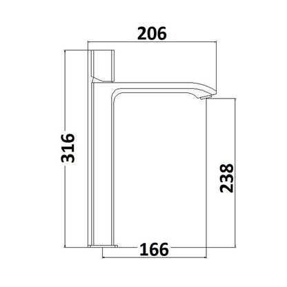 Miscelatore lavabo alto serie Ice in ottone cromato by CeramicStore | Lo specialista del tuo bagno