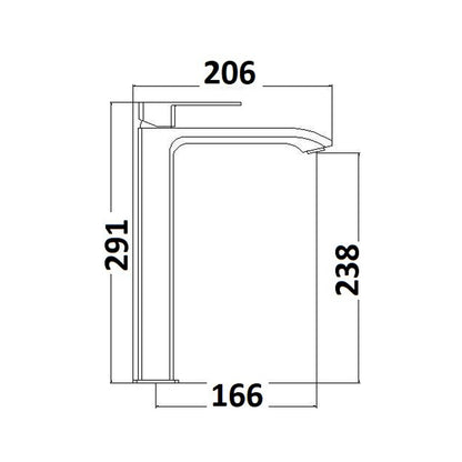 Miscelatore lavabo alto serie Fire in ottone cromato by CeramicStore | Lo specialista del tuo bagno
