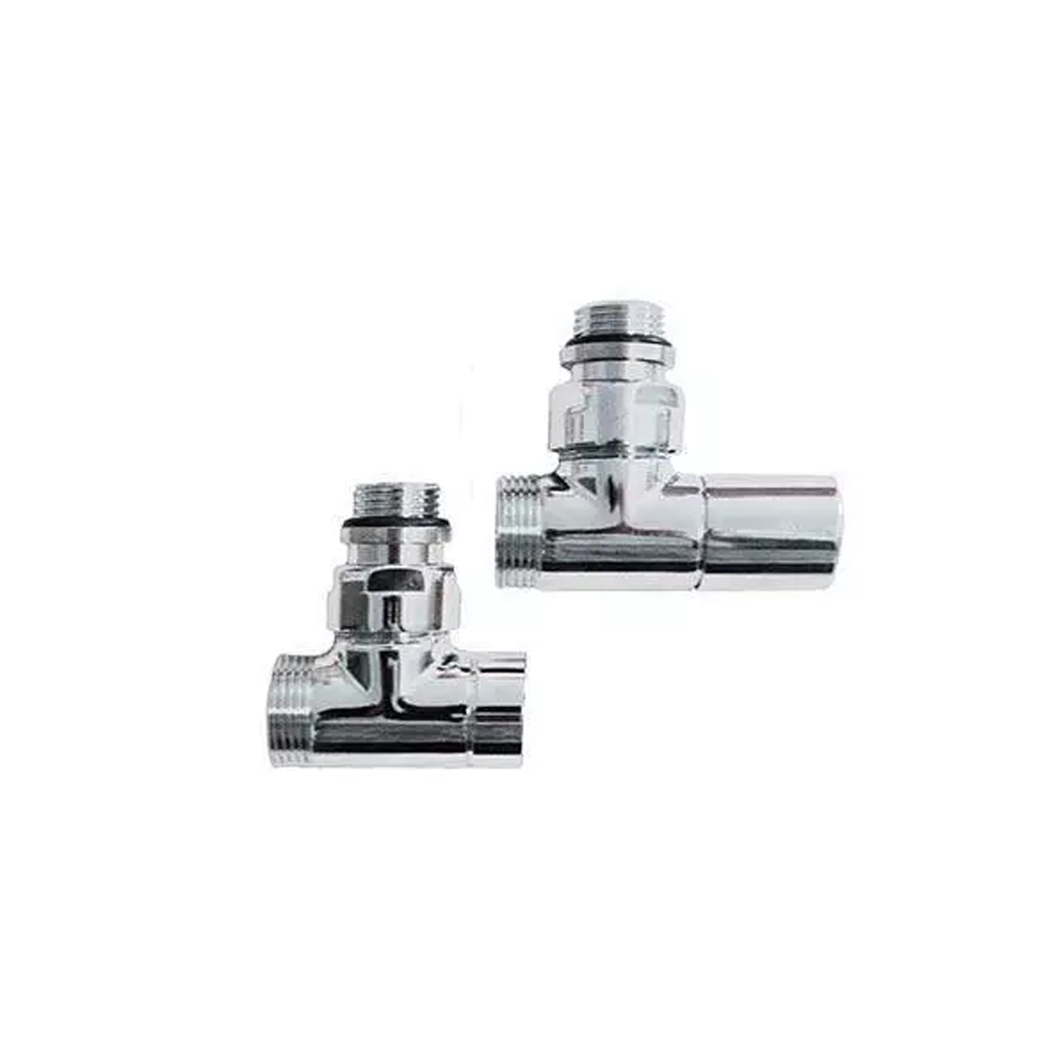 Coppia valvola termostatizzabile e detentore a squadra per connessioni standard 1/2" - Cromo by CeramicStore | Lo specialista del tuo bagno