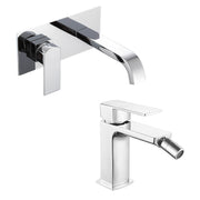 Coppia di miscelatori per lavabo incasso e bidet serie Fire in ottone cromato by CeramicStore | Lo specialista del tuo bagno