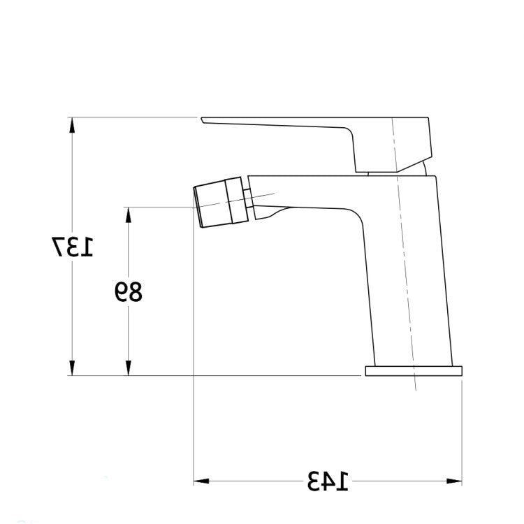 Kit miscelatore lavabo, bidet e vasca RubiFlux serie Arkon con scarico clic-clac - Cromo