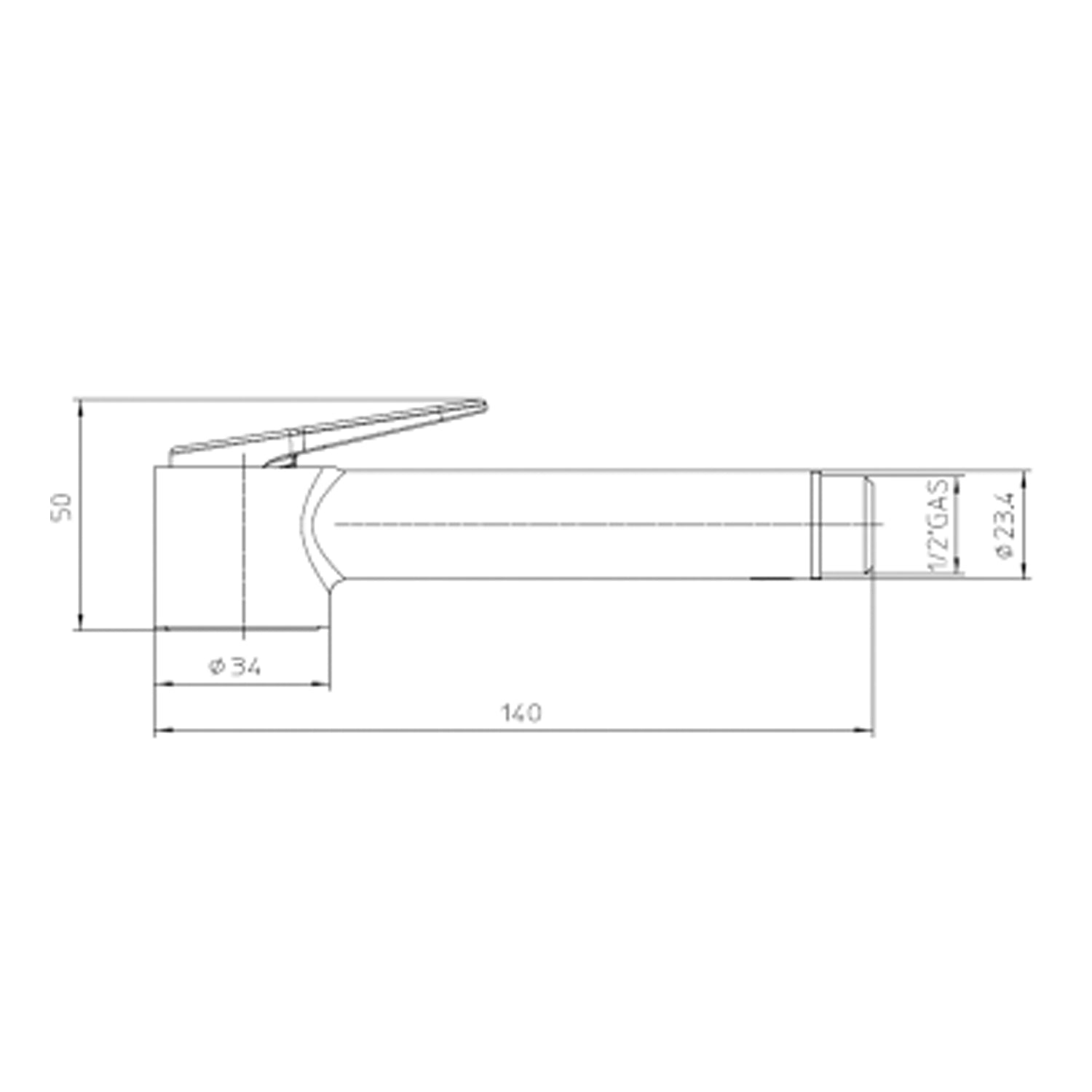 Doccetta igienica a pulsante Bossini Paloma Brass diametro 34 mm in ottone cromato by CeramicStore | Lo specialista del tuo bagno