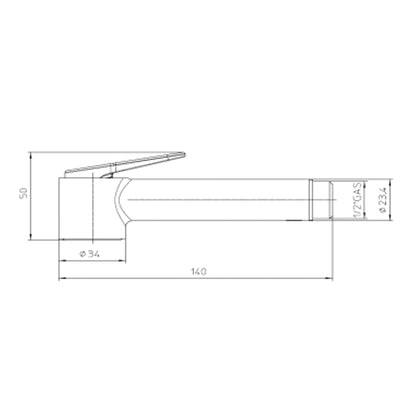 Doccetta igienica a pulsante Bossini Paloma Brass diametro 34 mm in ottone cromato by CeramicStore | Lo specialista del tuo bagno