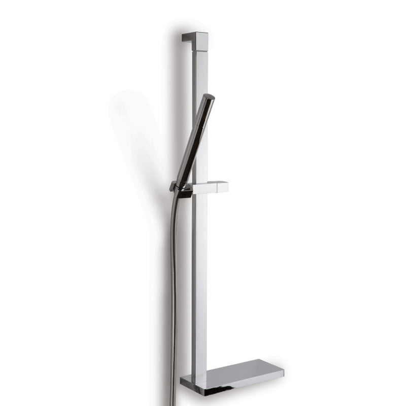 Asta saliscendi per doccia con tubo rettangolare in ottone cromato Lineabeta Docia by CeramicStore | Lo specialista del tuo bagno