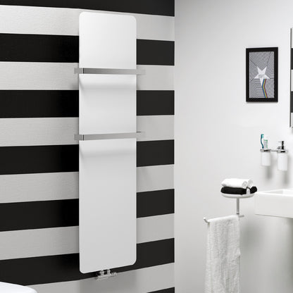 Termoarredo idraulico 960 Watt a muro in acciaio al carbonio collezione Caligo di Lineabeta colore bianco cm 57x179 by CeramicStore | Lo specialista del tuo bagno