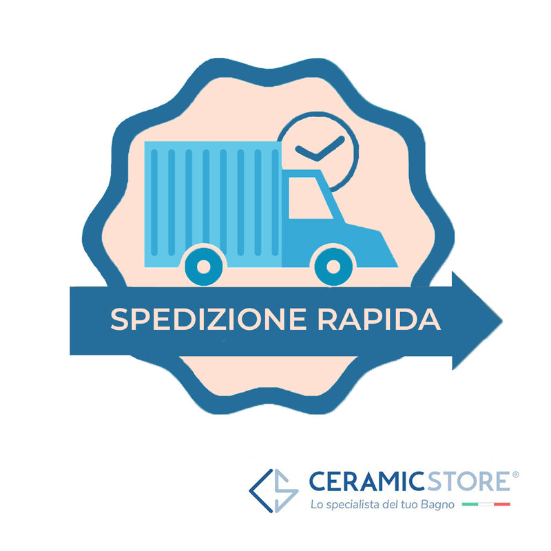 Idroscopino con doccetta quadrata in ottone cromato e flessibile in pvc da 90 cm ARES by CeramicStore | Lo specialista del tuo bagno