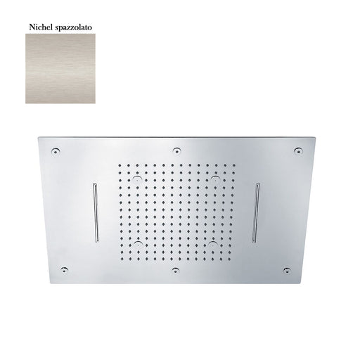 Soffione Sky 60x40cm in acciaio con anticalcare e 3 getti nichel by CeramicStore | Lo specialista del tuo bagno