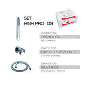 Set duplex con doccetta 1 getto modello High Pro 08 di Gedy - Cromato by CeramicStore | Lo specialista del tuo bagno
