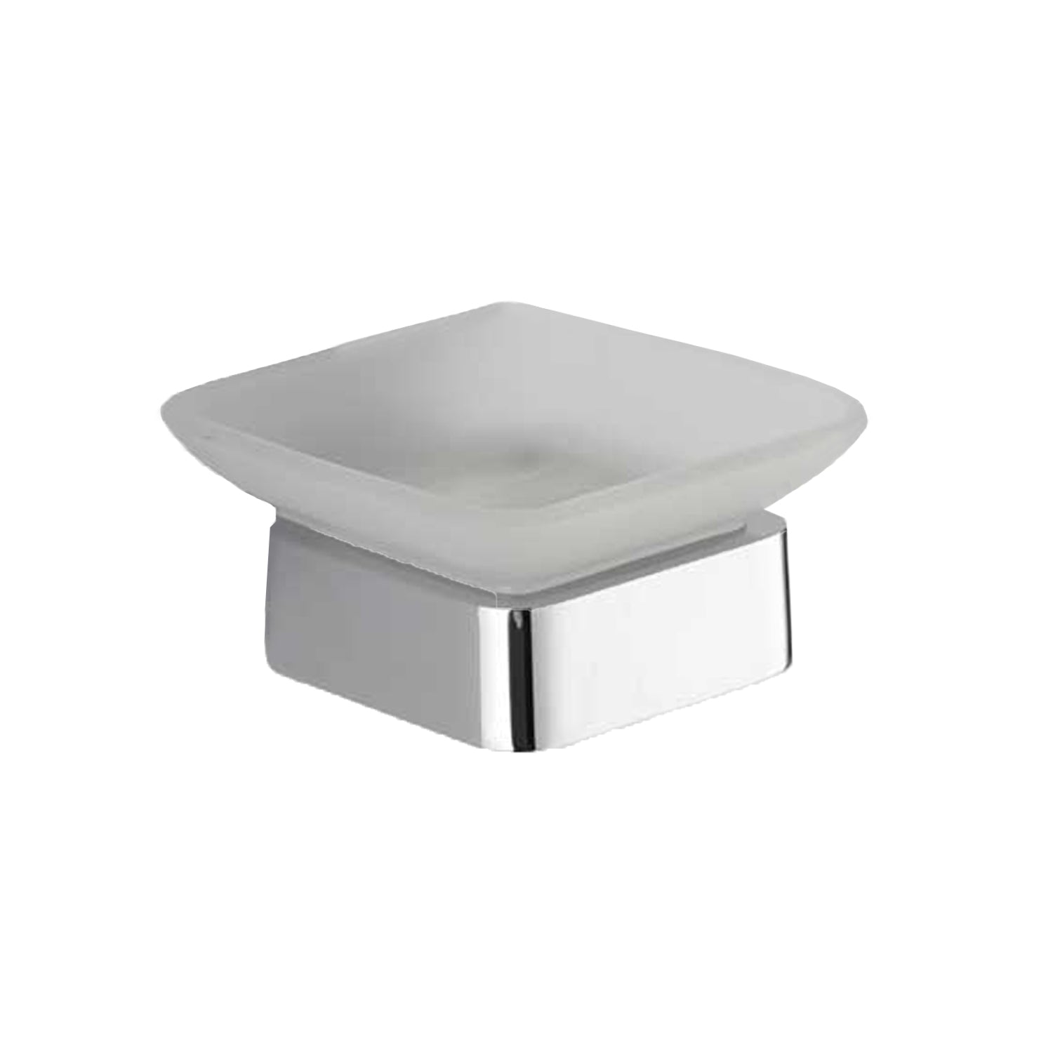 Portasapone a muro in vetro serie Aurora con finitura Cromo by CeramicStore | Lo specialista del tuo bagno