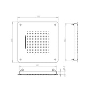 Soffione Cosmo 50cm in acciaio con anticalcare e 2 getti by CeramicStore | Lo specialista del tuo bagno