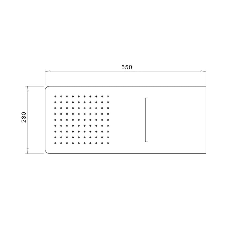 Soffione Berlino 55x23cm con 2 getti bianco by CeramicStore | Lo specialista del tuo bagno