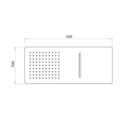 Soffione Berlino 55x23cm con 2 getti nero by CeramicStore | Lo specialista del tuo bagno