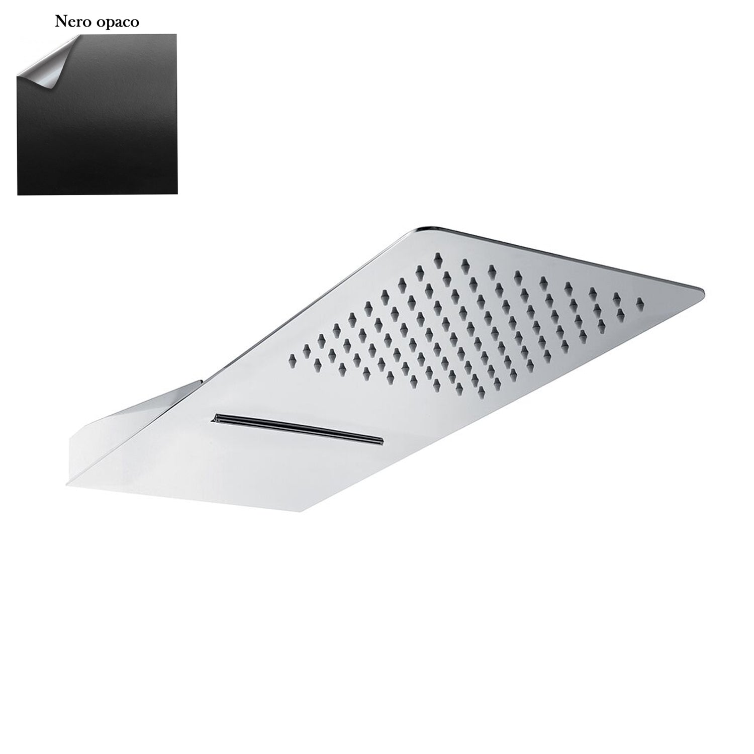 Soffione Berlino 55x23cm con 2 getti nero by CeramicStore | Lo specialista del tuo bagno