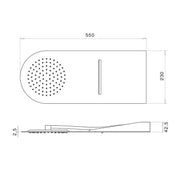 Soffione Barcellona 55x23cm con 2 getti by CeramicStore | Lo specialista del tuo bagno