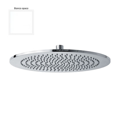 Soffione tondo Vienna 200mm bianco monogetto con snodo e ispezionabile by CeramicStore | Lo specialista del tuo bagno