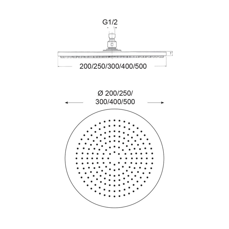 Soffione tondo Vienna 250mm bronzo monogetto con snodo e ispezionabile by CeramicStore | Lo specialista del tuo bagno