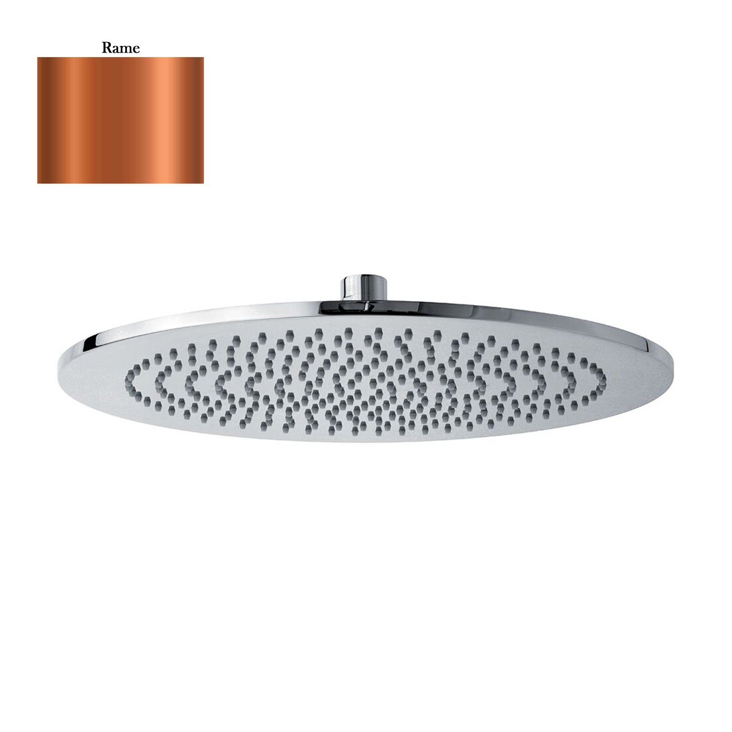 Soffione tondo Vienna 300mm monogetto con snodo e ispezionabile rame by CeramicStore | Lo specialista del tuo bagno