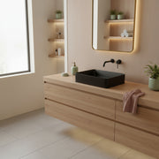 Lavabo da appoggio nero Tropic 525x415x140mm Made in Italy