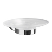 Gedy Portasapone Texas in metallo e vetro satinato per fissaggio a incollo by CeramicStore | Lo specialista del tuo bagno