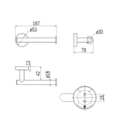 Portarotolo Carta Igienica in ottone cromato Lineabeta collezione Napie