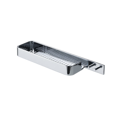 Portaoggetti rettangolare per doccia con appendini in Acciaio AISI 304 Gedy serie Il Giglio - Cromato by CeramicStore | Lo specialista del tuo bagno
