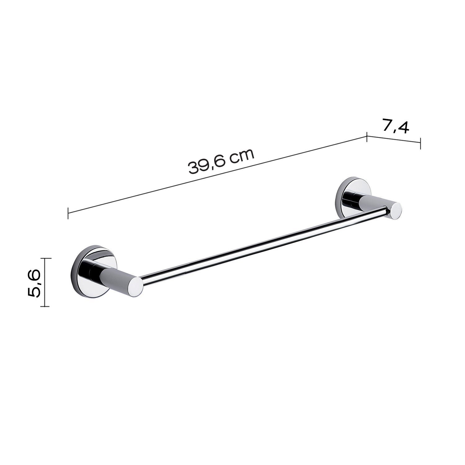 Porta asciugamani 35 cm in Acciaio Inox e Cromall Gedy serie Felce - Cromato by CeramicStore | Lo specialista del tuo bagno