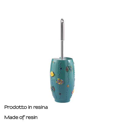 Scopino con ciuffo in setole Gedy serie Dori - Turchese by CeramicStore | Lo specialista del tuo bagno