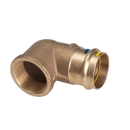 Gomito a 90 f/ filetto f a pressare acqua/gas b one diam 15 x 1/2