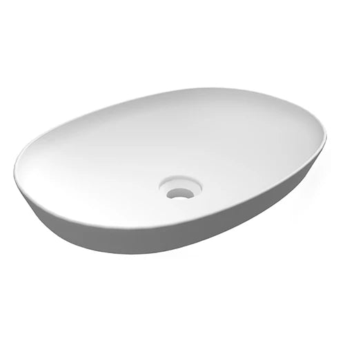 Lavabo ad incasso ovale senza foro variant 50 x 36 cm bianco