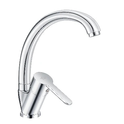 Miscelatore monocomando lavello canna alta serie iole cromo