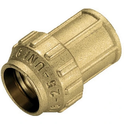 Raccordo diritto femmina in ottone tiemme 2 x 63