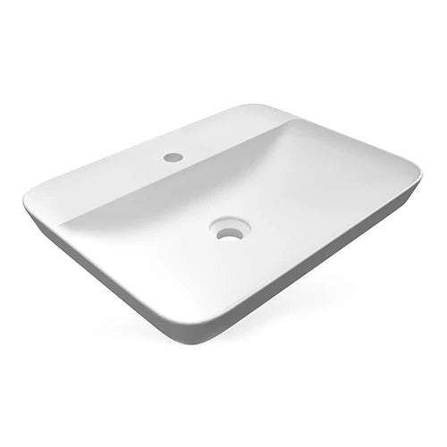 Lavabo ad incasso rettangolare monoforo variant 55 x 42 cm bianco