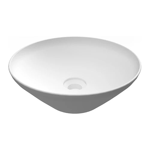 Lavabo da appoggio tondo senza foro variant 36x36 cm bianco