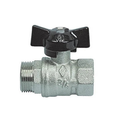 Valvola a sfera mf con farfalla 3/4 dn 20 pn 40