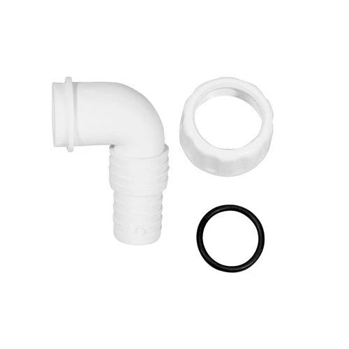 Pipetta curva per scarico lavatrice lavastoviglie pp 1 cromo