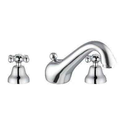 Batteria lavabo canna bassa serie marea cromo