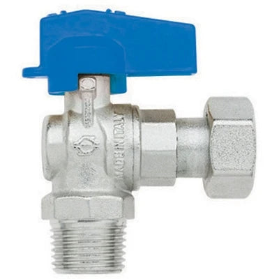 Rubinetto a sfera squadra maschio - dado girevole femmina 1/2 x 1/2 dn 10 pn 10