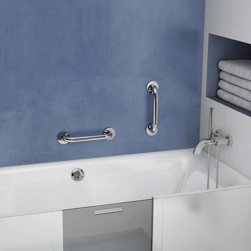 Maniglione 24 cm in Acciaio Inox AISI 304 Gedy serie Project - Lucido by CeramicStore | Lo specialista del tuo bagno