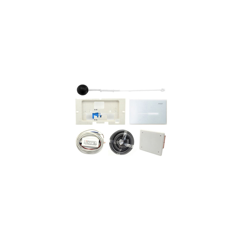 Kit trasformazione da cassetta con placca Pucci Eco / Sara a cassetta Pucci sfioro by CeramicStore | Lo specialista del tuo bagno
