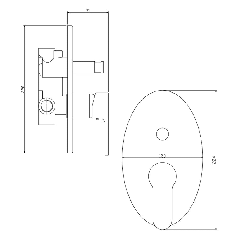 Miscelatore monocomando incasso doccia nero opaco con deviatore serie Choco by CeramicStore | Lo specialista del tuo bagno