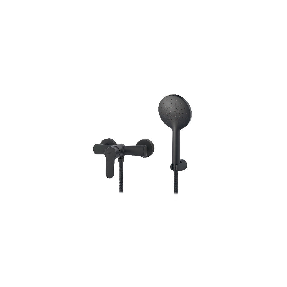 Miscelatore monocomando esterno doccia nero opaco serie Choco completo di doccetta by CeramicStore | Lo specialista del tuo bagno