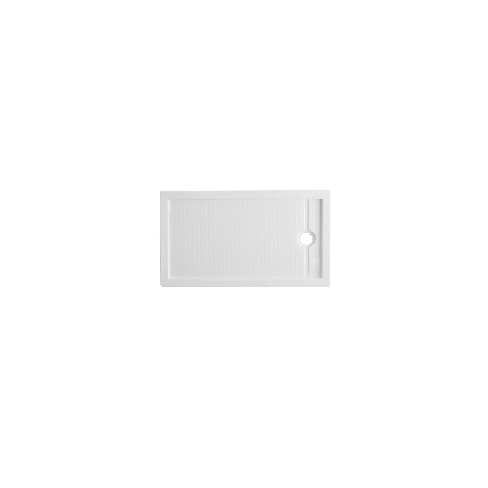 Piatto doccia rettangolare Kepler 80x100 h.6 cm in acrilico rinforzato senza piletta