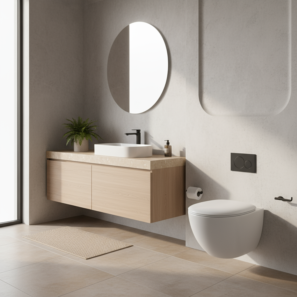 WC sospeso mascalzone con profondità ridotta - Domus Falerii Mascalzone con sedile Soft Close